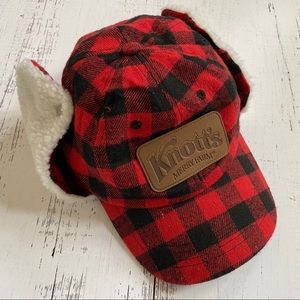Knott’s Buffalo Plaid Sherpa Lined Trapper Hat